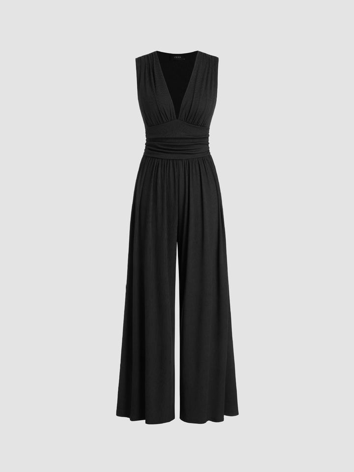 Charity™ - Stylish Sleeveless Jumpsuit with Wide Legs