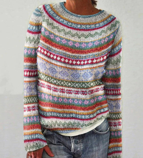 Retro Women's Knitted Sweater