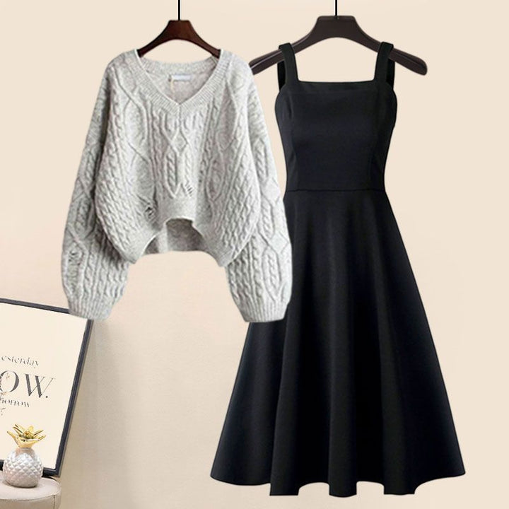LIANE - Elegant Knitted Jumper with Fish Tail Skirt