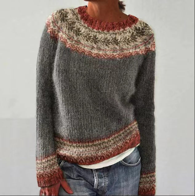 Retro Women's Knitted Sweater