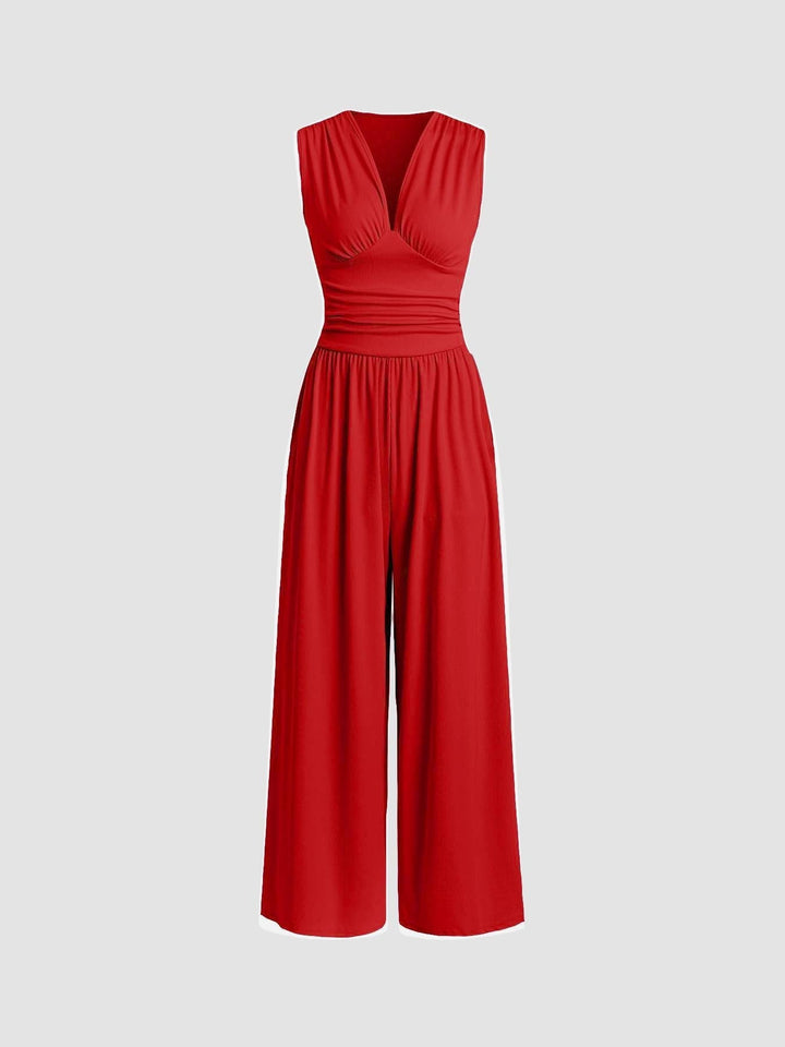 Charity™ - Stylish Sleeveless Jumpsuit with Wide Legs