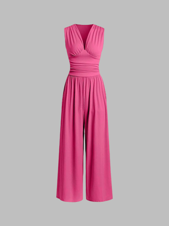 Charity™ - Stylish Sleeveless Jumpsuit with Wide Legs