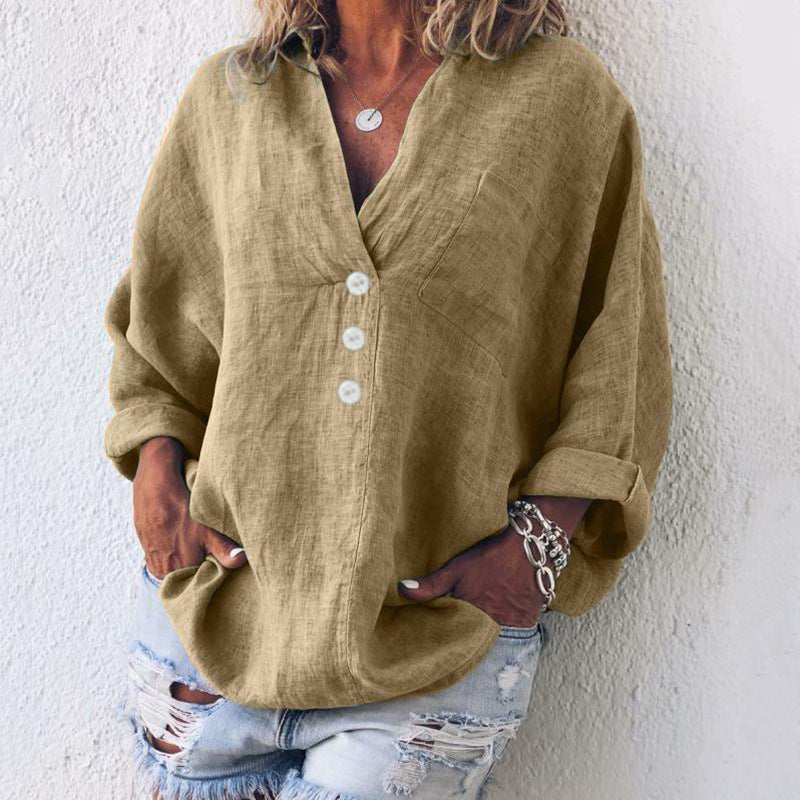 Lucia - Stylish Cotton-Linen Jumper