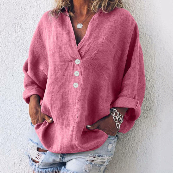 Lucia - Stylish Cotton-Linen Jumper