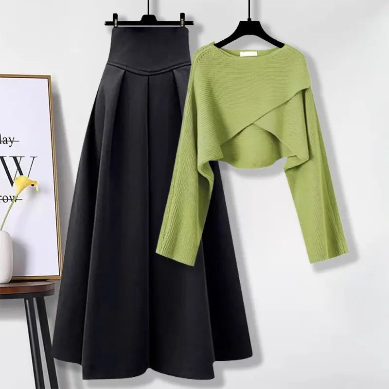 TANJA - French Knit Sweater & Skirt Set