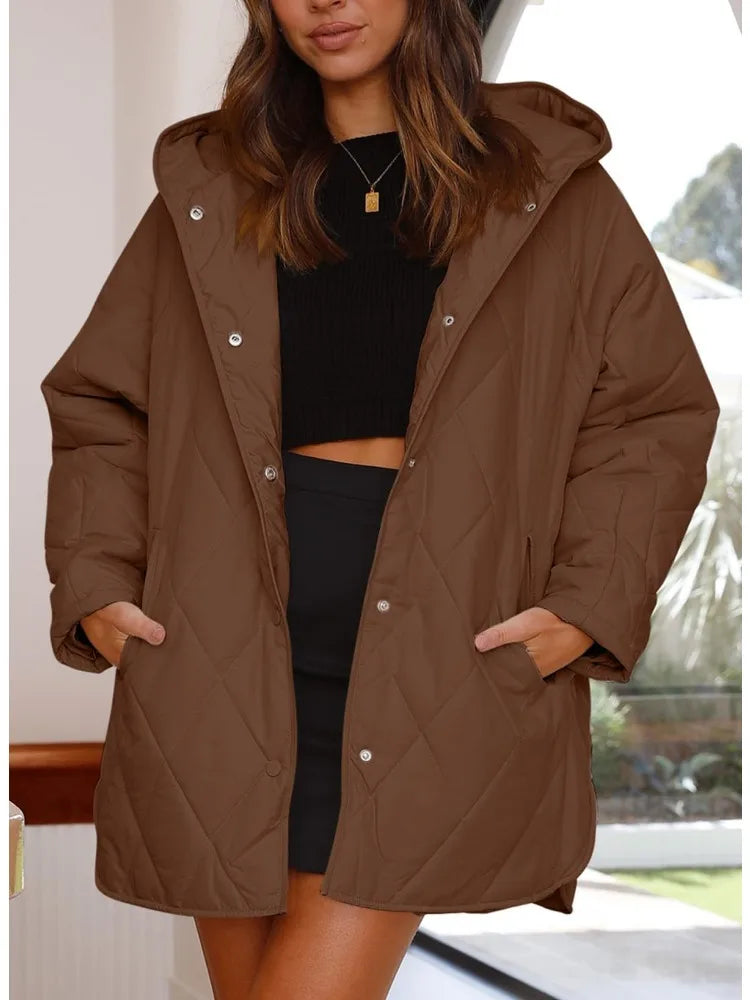 Christa™ - Oversized Winter Coat with Hood