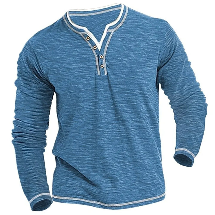 Denis™ - Comfortable V-Neck Long Sleeve Shirt