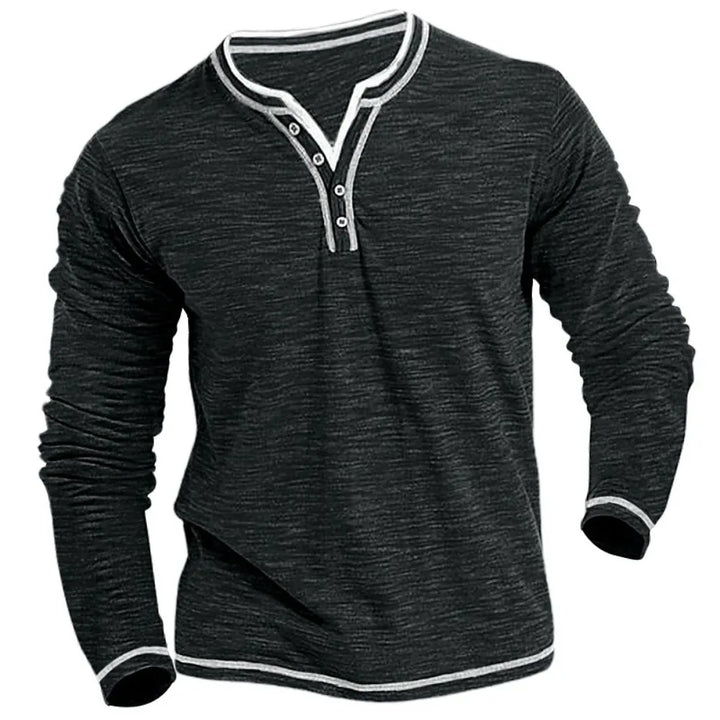 Denis™ - Comfortable V-Neck Long Sleeve Shirt