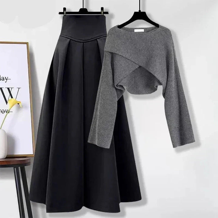 TANJA - French Knit Sweater & Skirt Set