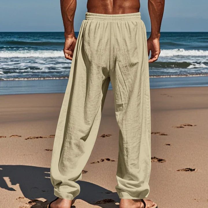 Rafi - Linen Trousers Ocean Breeze