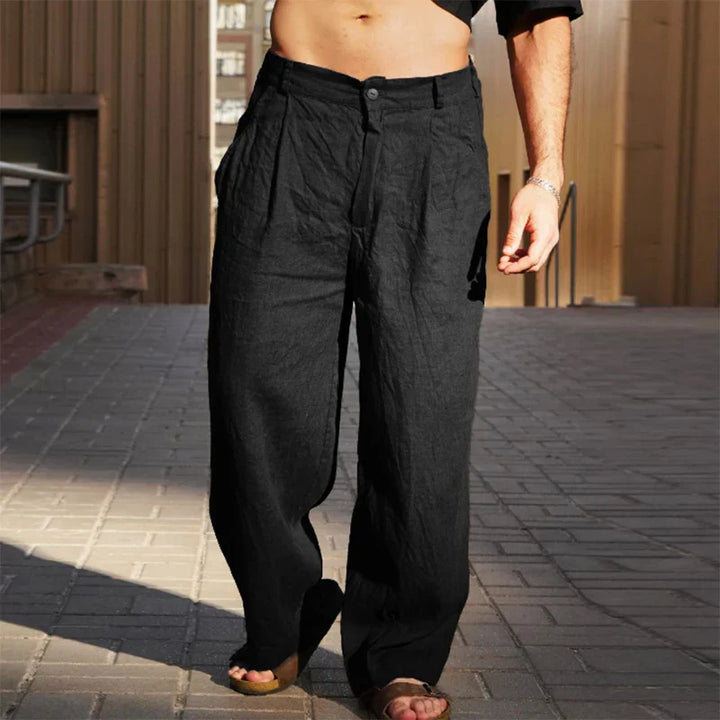 Malik - Wide Linen Trousers