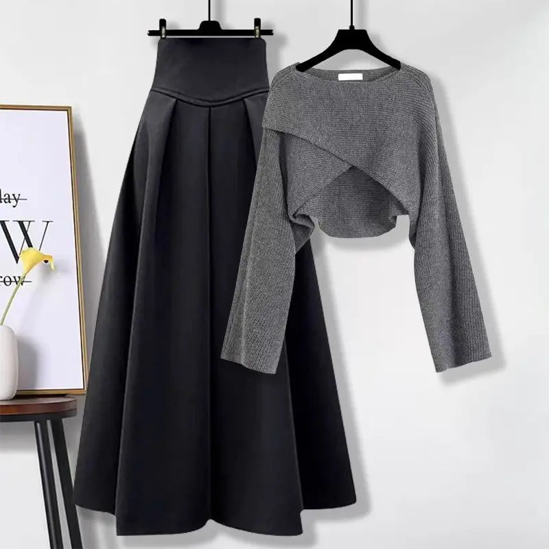 TANJA - French Knit Sweater & Skirt Set