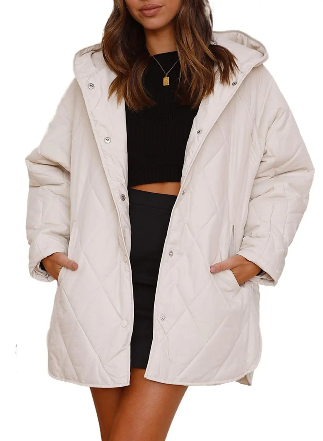 Christa™ - Oversized Winter Coat with Hood