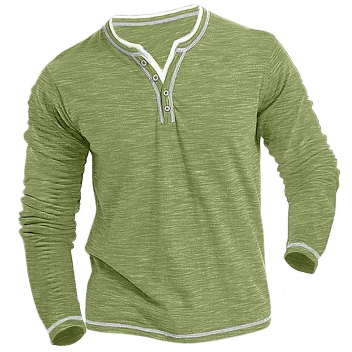 Denis™ - Comfortable V-Neck Long Sleeve Shirt
