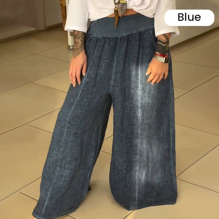 Lucy™ – Elastic Wide Trousers with Pockets