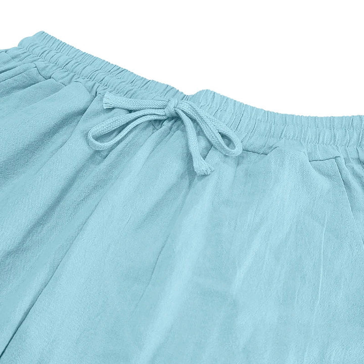 Rafi - Linen Trousers Ocean Breeze
