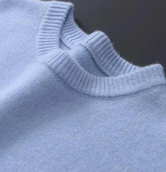 RYAN | WARM MOHAIR PULLOVER - BLUE