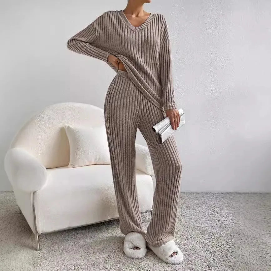 Grace - Women's High Waisted Long Pants Casual Suits