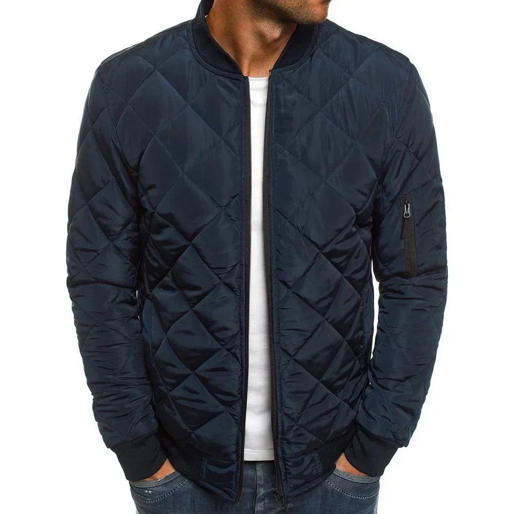 Dale™ - Cotton Jacket with Diamond Pattern