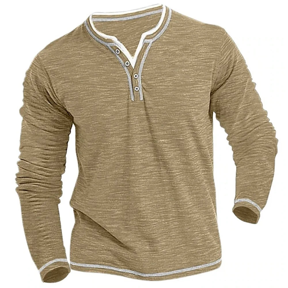 Denis™ - Comfortable V-Neck Long Sleeve Shirt