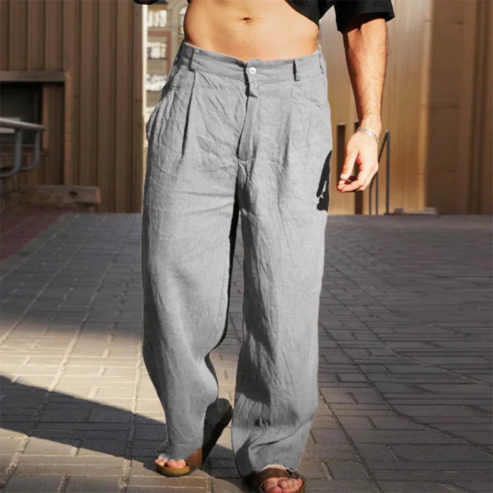 Malik - Wide Linen Trousers
