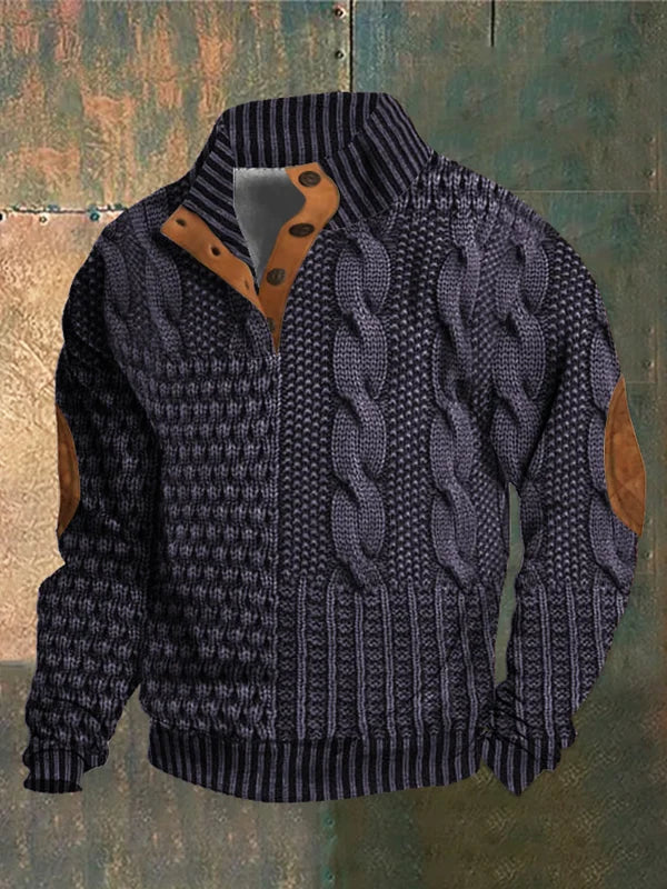 Basil™ - Patterned Comfortable Knit Sweater