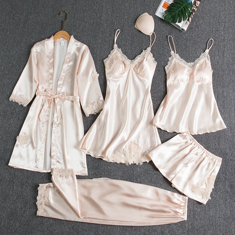 Luna™ - 5-Piece Satin Pyjama Set