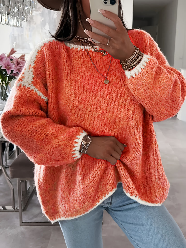 Erin™ - Colour Block Knit Sweater