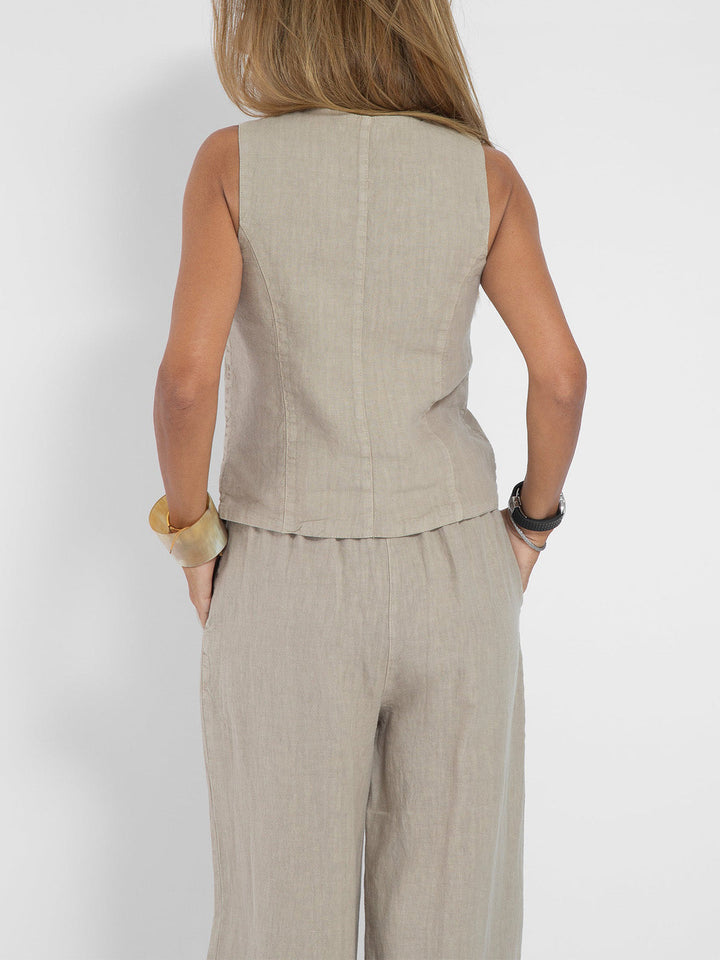 Aira™ - Waistcoat with Buttons & Wide Trousers Set