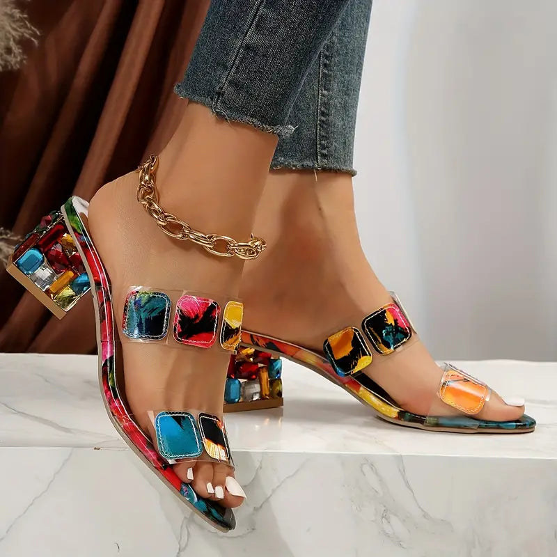 Chiara™ - Colourful Sandals with Double Straps
