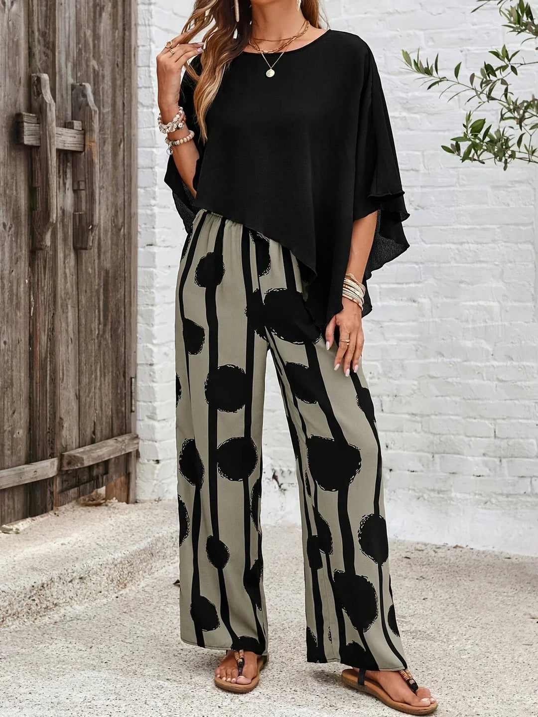 Kalliope™ - Comfortable Two-Piece Set with Elastic Waistband