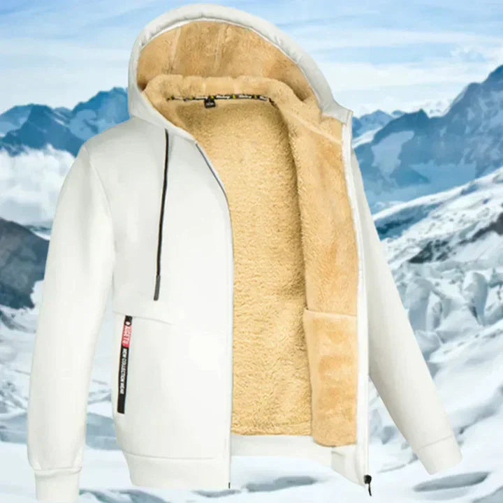 Arie - Men's Winter Coat with Hood and Fleece