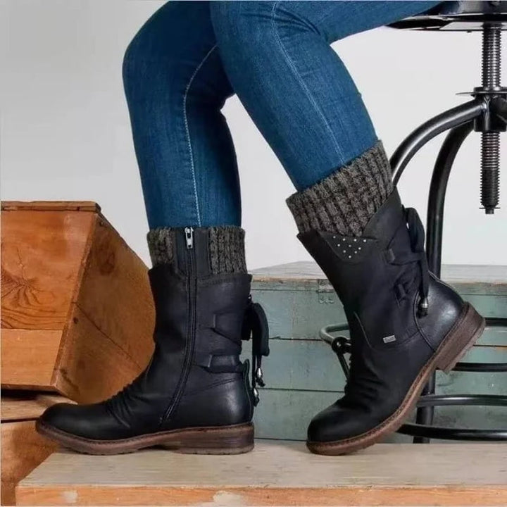 Valeria - Waterproof Boots with Zip at the Calf