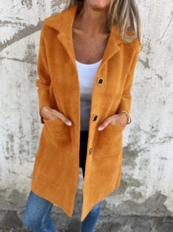 Alice - Casual Thick Coat With Cuffs