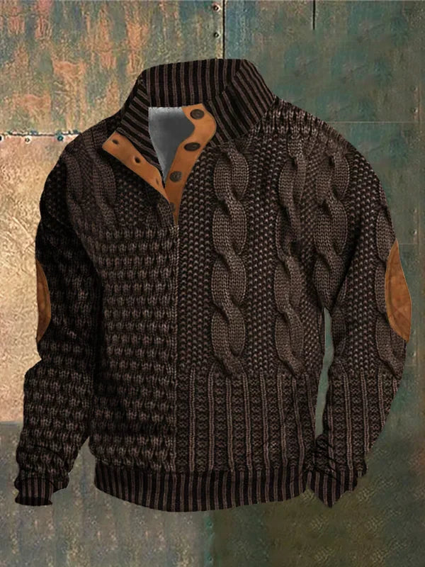 Basil™ - Patterned Comfortable Knit Sweater