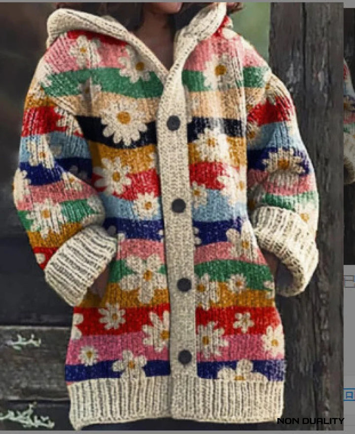 Isabella - Colourful Knitted Cat Cardigan