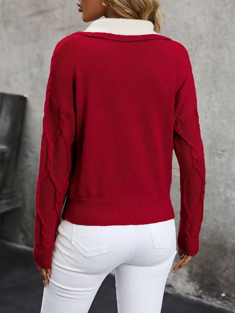 Isolde™ - Elegant Collar Sweater
