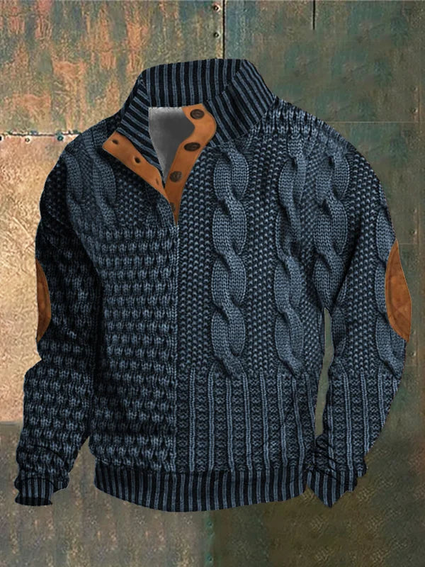 Basil™ - Patterned Comfortable Knit Sweater