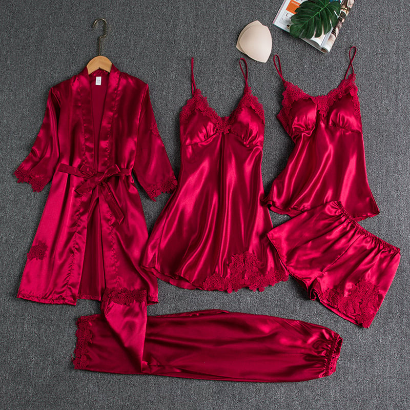 Luna™ - 5-Piece Satin Pyjama Set