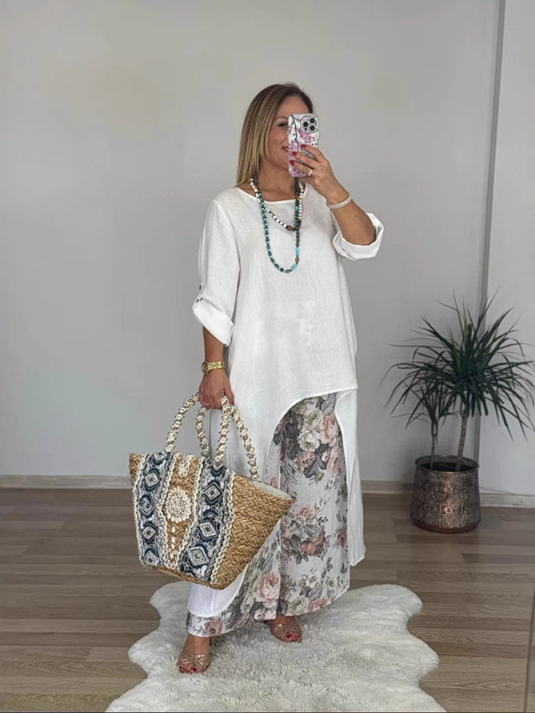 Regina™ – Elegant Casual Cotton and Linen Set