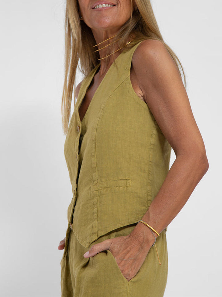 Aira™ - Waistcoat with Buttons & Wide Trousers Set