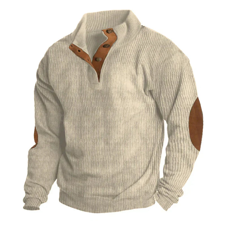 Stefano - Ribbed Button Men's Sweater
