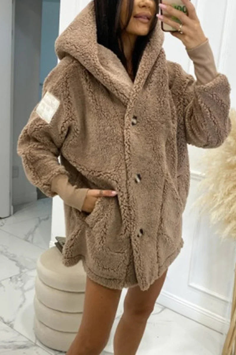 Sabrina - Women's Plush Hooded Jacket