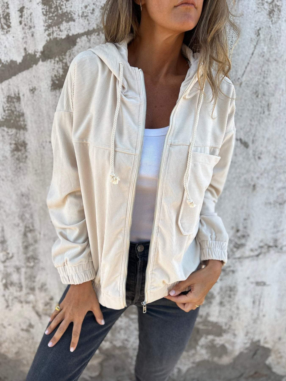 Concetta - Casual Jacket with Hood and Zip
