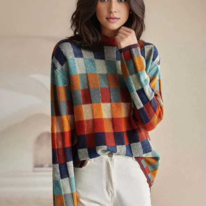 Karina™ - Elegant Roll Neck Sweater