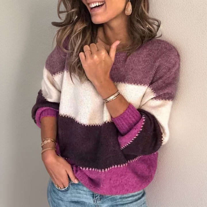 Lianni | Comfortable Striped Luxury Sweater