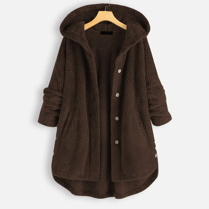 Izzy - Mid-Length Fleece Jacket with Reversible Hood