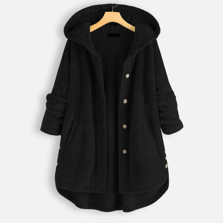 Izzy - Mid-Length Fleece Jacket with Reversible Hood