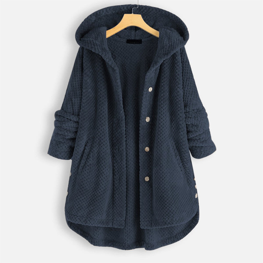 Izzy - Mid-Length Fleece Jacket with Reversible Hood