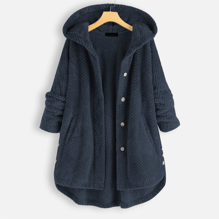 Izzy - Mid-Length Fleece Jacket with Reversible Hood